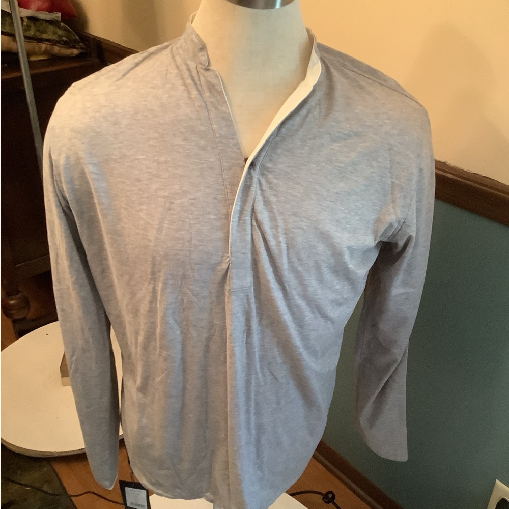 SEASE Lightweight Reversible Sweater Gray/White 100% Cotton 2XL